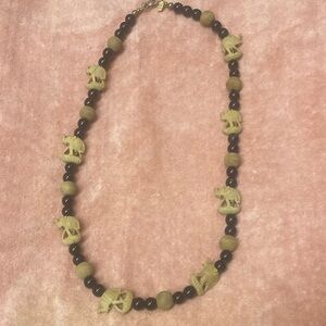 Elephant Carved Necklace